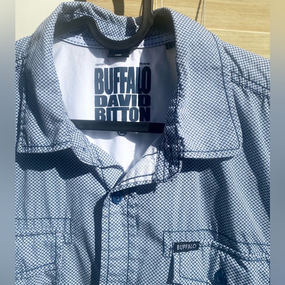 Buffalo David Bitton 100% Cotton Button Down Short Sleeve Shirt - Picture 5 of 12